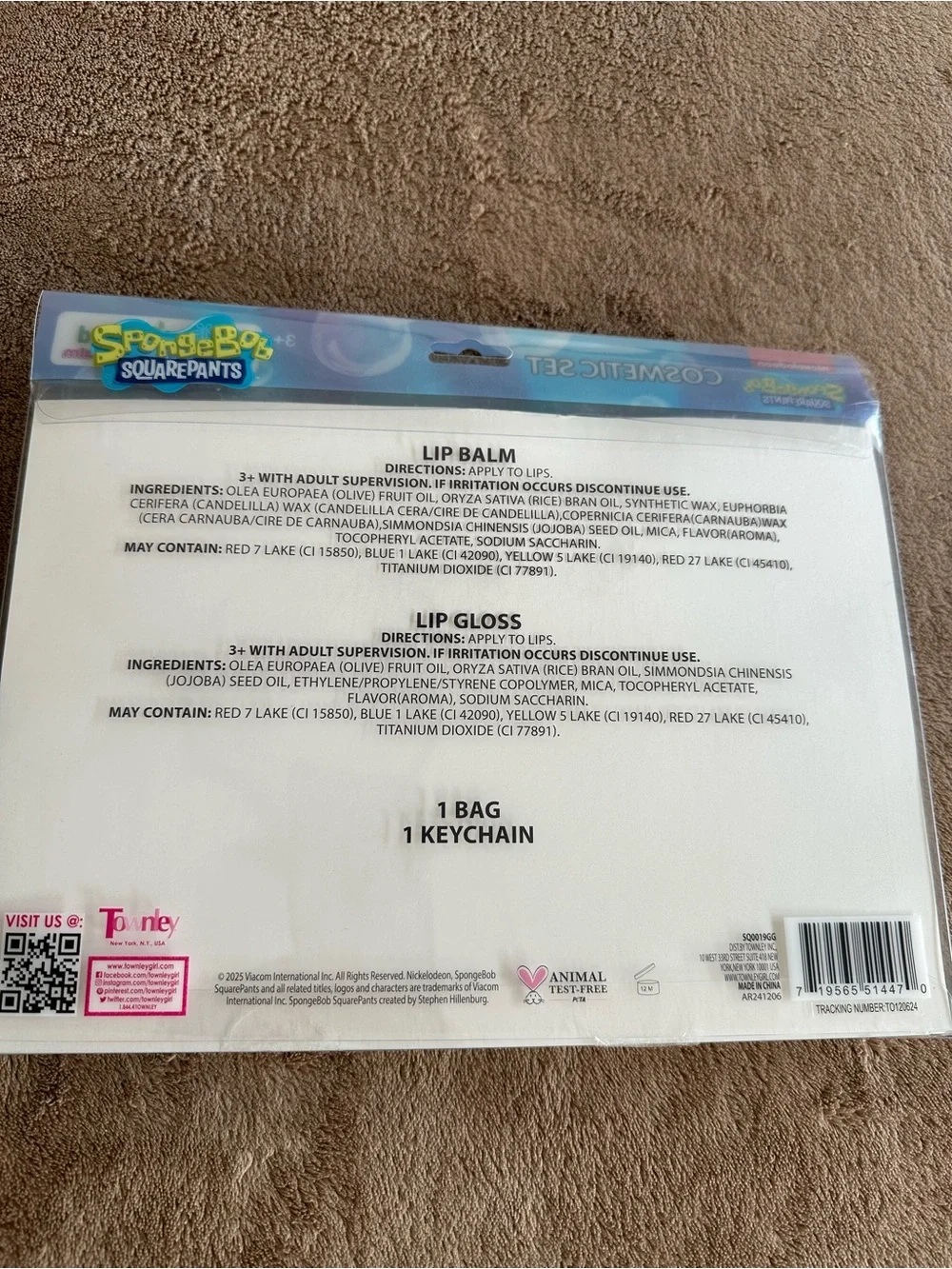 SpongeBob SquarePants Kids' Yellow Cosmetic Set